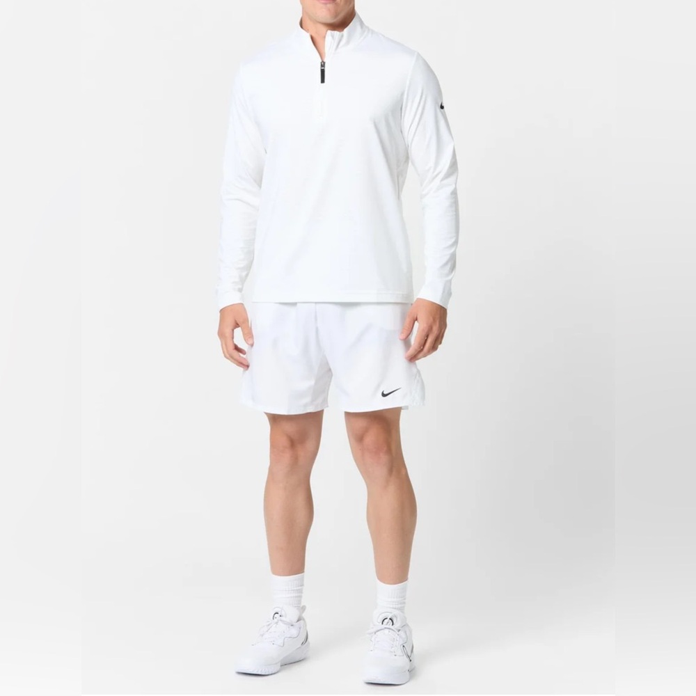 NIKE Victory Men’s DRI-FIT 1/2-Zip Golf Top White Sz S-Tall FD5837-100.